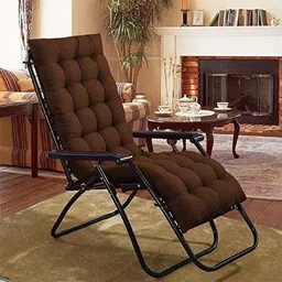 sovoma Microfibre Stripes Chair Pad Pack of 1 image 2