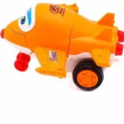 littlewish Combo of Push Pull Back Action Robot Car and Plane Toy for Kids image 4