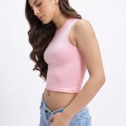 glitchez Casual Regular Sleeves Printed Women Pink Top image 5