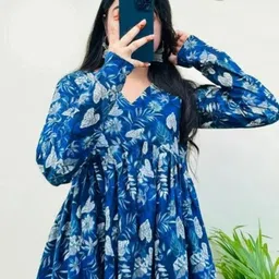 matiraag Casual Regular Sleeves Printed Women Blue Top-picture-16