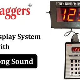 swaggers 3 Digit Token Display System with Ding Dong Sound Used in Banks, Hospitals, Clinics, Food Outlets Indoor, Outdoor PA System image 3