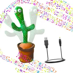 adhvio Dancing Cactus Toy for Kids|Sings,Talks,Record &Dance,|USB Rechargeable image 5