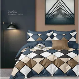 clovis krafts Microfiber Double Fitted (Elastic) 240 TC Printed Bedsheet-picture-12