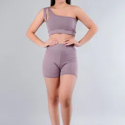 guso shopee Solid Women Track Suit image 2