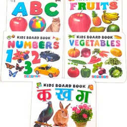 shimzan KIDS PRE SCHOOL EARLY LEARNING ALPHABETS (ABC), NUMBERS (123), HINDI VARNMALA, FRUITS & VEGETABLES PICTURE BOOKS (Size- 11 CM X 9 CM)-picture-19