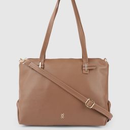 Baggit Brown Solid Structured Shoulder Bag-picture-12