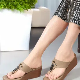 Carlton London Embellished Open Toe Wedge Heels image 2