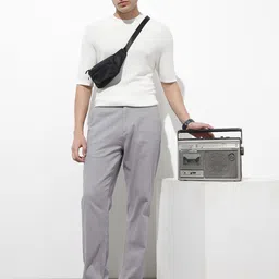 The Roadster Lifestyle Co. Men Relaxed Straight Fit Trousers image 2