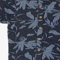 Juniors by Lifestyle Boys Indigo Cotton Printed Shirt image 3