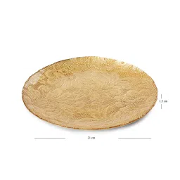 Pure Home and Living Set of 2 Green Ribbed Dessert Plates image 5