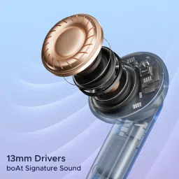 Boat Airdopes 191 ANC In Ear BT Earbuds with Bluetooth v5.3 & IPX5 (Pellucid Blue, True Wireless) image 5