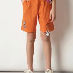 Jack & Jones Junior Orange Solid Shorts-picture-1