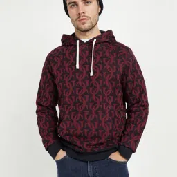 GANT Evening Blue Printed Regular Fit Hoodie-image-55