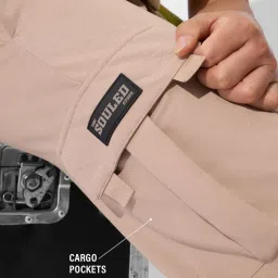 The Souled Store Cream Cotton Regular fit Track Pants image 5