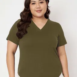 BRINNS Women V-Neck Extended Sleeves Applique T-shirt-picture-19