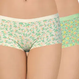 Amante Multicolor Floral Print Boyshorts Panty (Pack Of 2)-picture-12