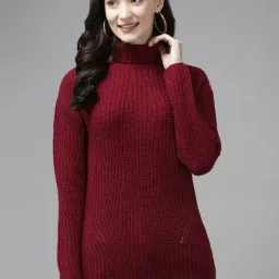Cayman Maroon Embroidered Sweater-image-3