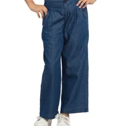 Under Fourteen Only Kids Blue Solid Pants-image-32