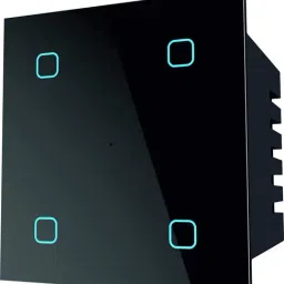 Teqooz 4-Switch Smart Wi-Fi plus Bluetooth Touch Switch 6 Amp Each (Black)-image-39