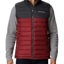 Columbia Men Red & Black Powder Lite Vest Jacket-image-38