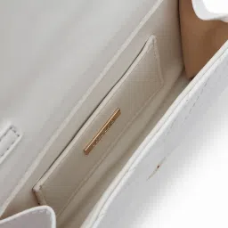 Kazo White Small Striped Handbag image 5