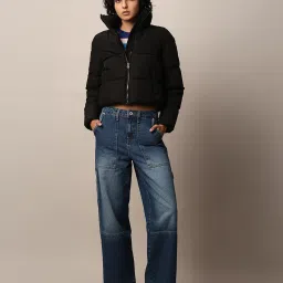 Only Black Regular Fit Puffer Jacket image 5