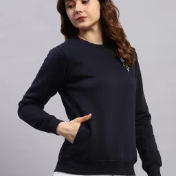 Rock.it Navy Cotton Blend Printed Full Sleeve Sweatshirt image 5