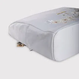 Caprese Faux leather Grey Women Backpack image 5