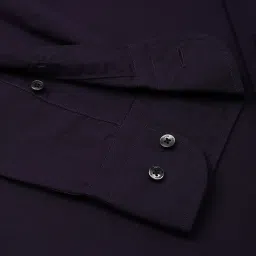TOMMY HILFIGER Purple Cotton Regular fit Solid Shirt image 5
