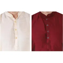 JEXI Men Regular Pure Silk Kurta with Churidar image 2