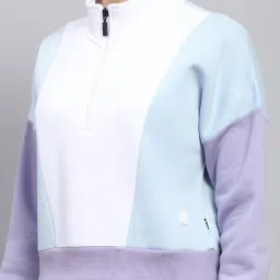 Rock.it by Monte Carlo Women Solid Regular Fit Mock Neck Full Sleeve Tracksuit With Zipper Closure image 5