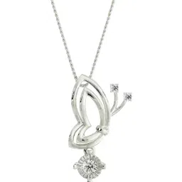 EMORI 18k (750) White Gold Artistic Diamond Pendant-image-66