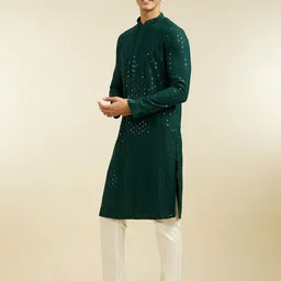 Diwas by Manyavar Men Embroidered Sequinned Kurta image 3