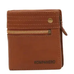 KOMPANERO Levi Tan Solid Bi-Fold Wallet-picture-31