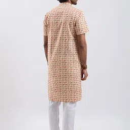 VASTRAMAY Men Ethnic Motifs Printed Regular Pure Cotton Kurta with Pyjamas image 5