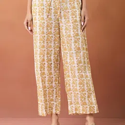 Fabindia Women Cotton Ethnic Motifs Printed Trousers-image-14