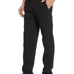 Octave Black Regular Fit Solid Track Pants image 3