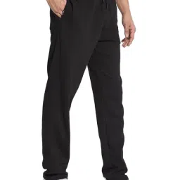 Octave Black Regular Fit Solid Track Pants image 4