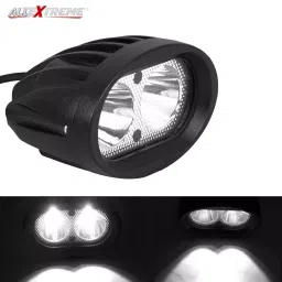 AllExtreme EXER8F2 2 LED Oval Projector Fog Light Auxiliary Waterproof Spot Beam Off-Road Driving Lamp for Motorcycle and Cars (20W, White Light, 2 PCS) image 2