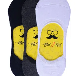 N2S NEXT2SKIN Men Pack Of 3 Patterned Cotton Anti-Slip Shoe-Liners image 1