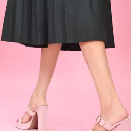 MiraMist Party Block Mules with Buckles image 3