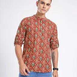 Anouk Rustic Ethnic Motifs Printed Straight Kurta image 5