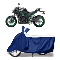 Auto Pearl Two Wheeler Cover for Kawasaki Z900RS BS6 - White, Blue-picture-16