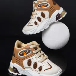 KATS Cartoon Face Detailed Anti Skid Lace Up Casual Shoes - Beige-picture-20