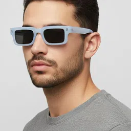 goglassic Unisex Black Lens & Blue Rectangle Sunglasses with-picture-28