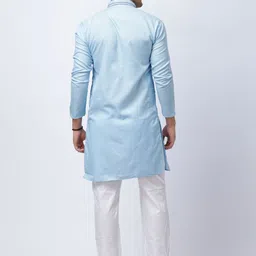 Aesthelia Men Regular Thread Work Kurta with Trousers image 4
