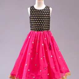 Babyhug Sleeveless Choli & Lehenga with Dupatta - Pink image 2