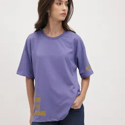 The Roadster Life Co. Placement Typography Print Drop-Shoulder Sleeves Longline T-shirt image 5