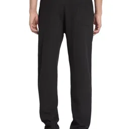 Octave Black Regular Fit Solid Track Pants image 2