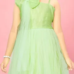 Aarika Kids Neon Green Applique Gown image 5